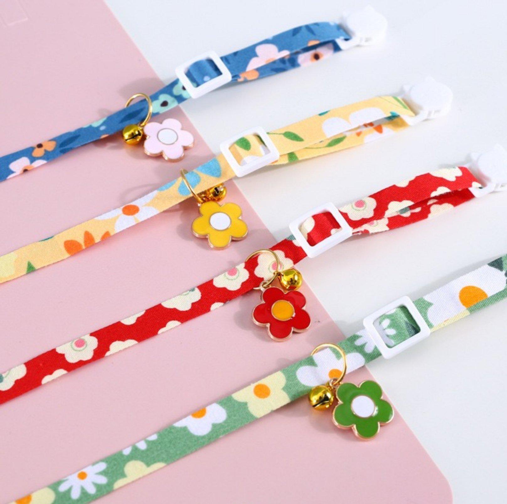 Flower Series Pendant Style Adjustable Pet Collar