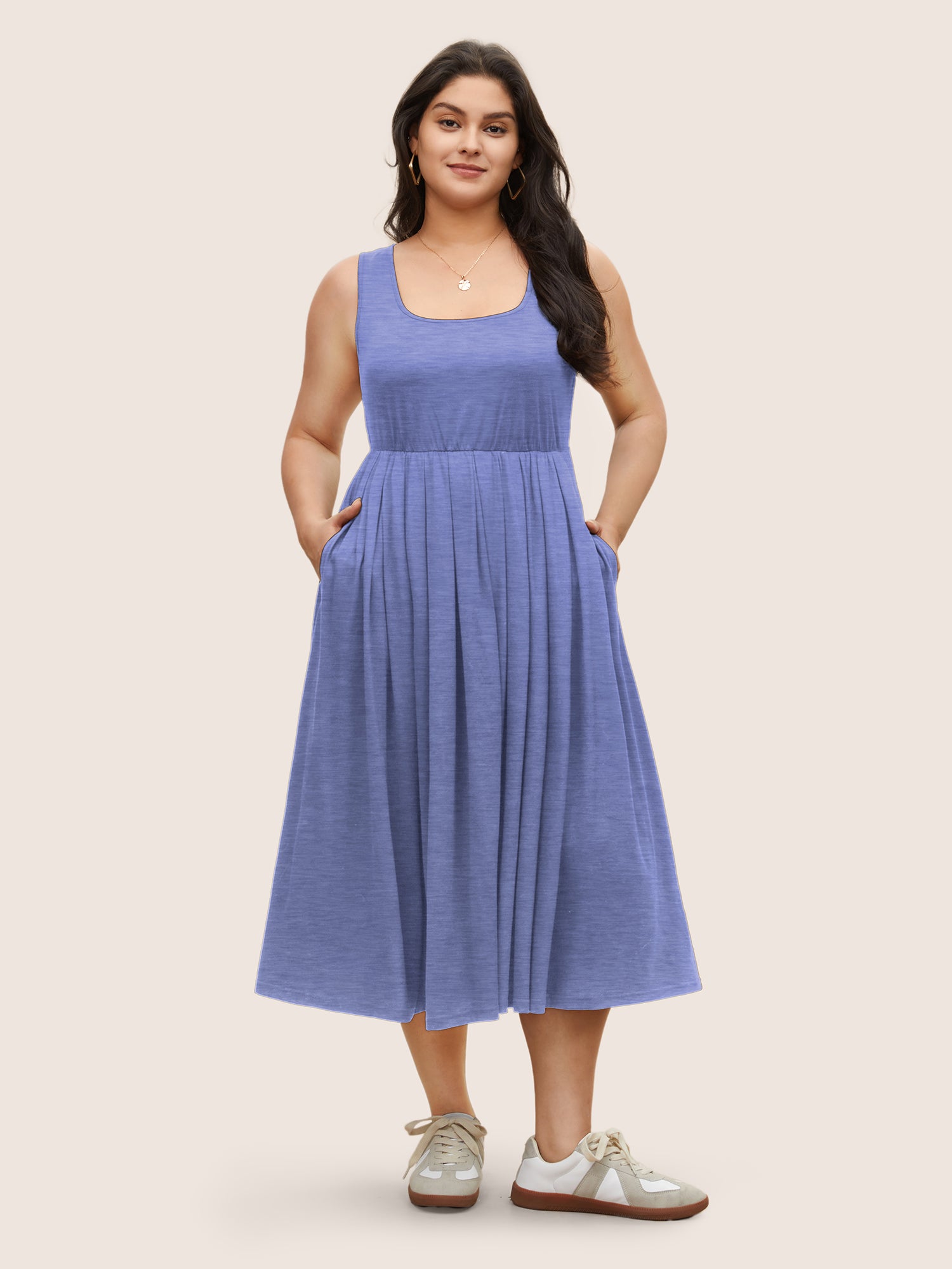 Supersoft Essentials Solid Gathered Tank Dress