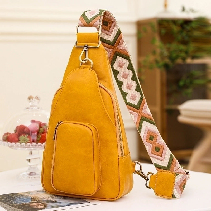 Women's All Seasons Pu Leather Solid Color Vacation Streetwear Sewing Thread Square Zipper Fanny Pack