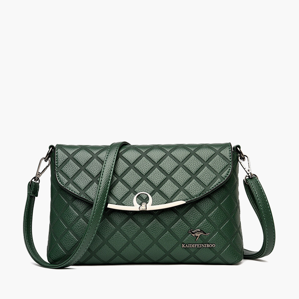 Embossed PU Leather Mother's Small Square Crossbody