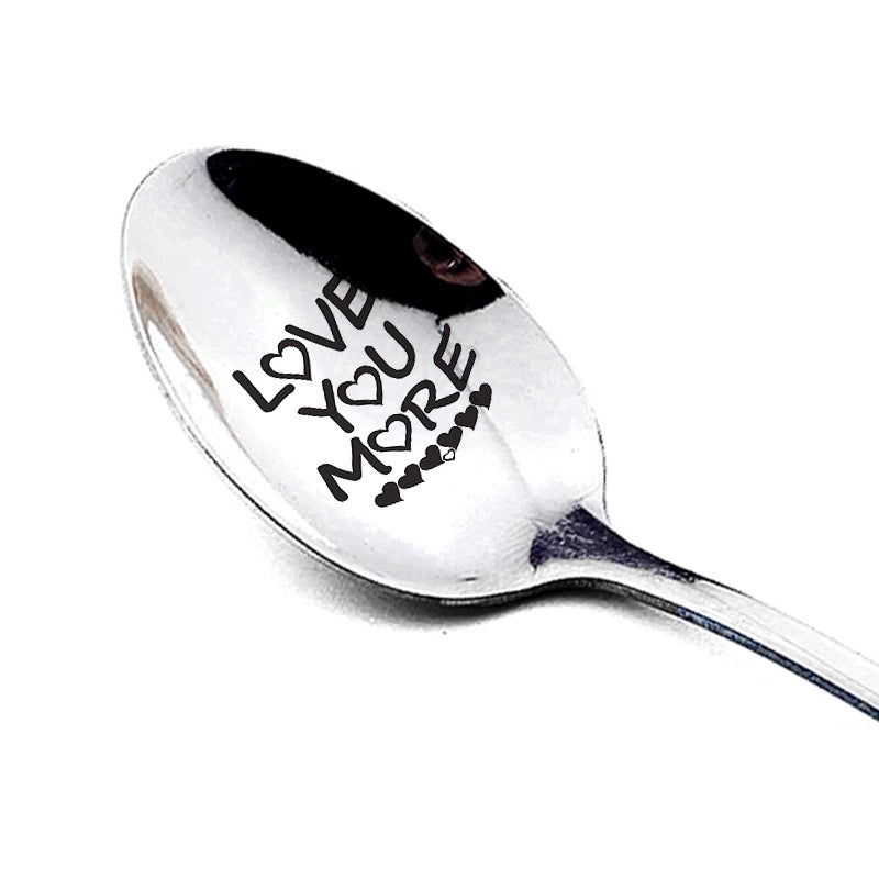 Wedding Valentine's Day Gifts Stainless Steel Long Handle Spoon Household