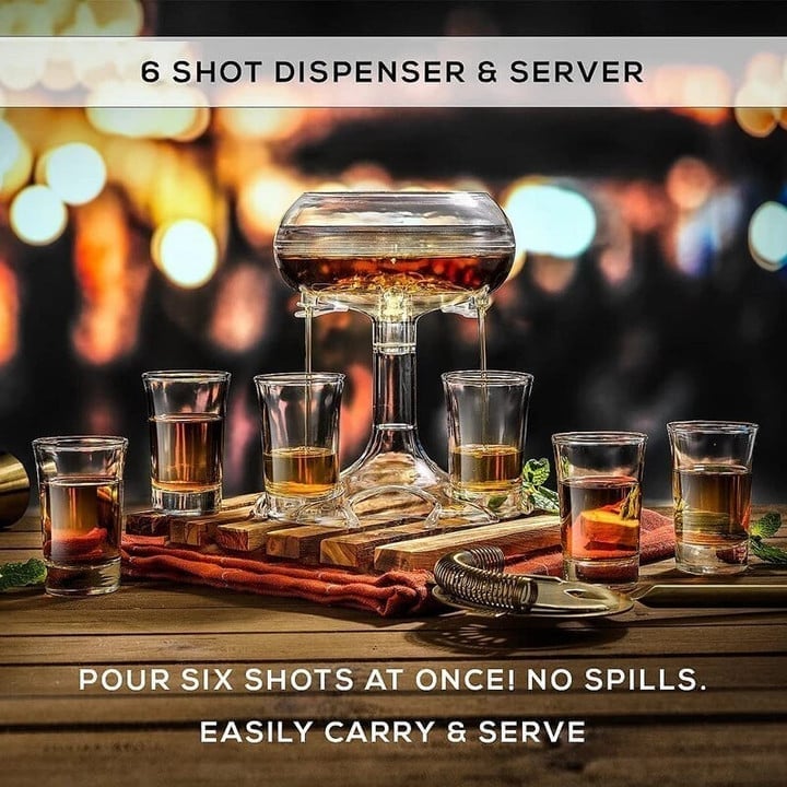 (🍀Early Spring Sale)-🥂 6 Shot Glass Dispenser and Holder