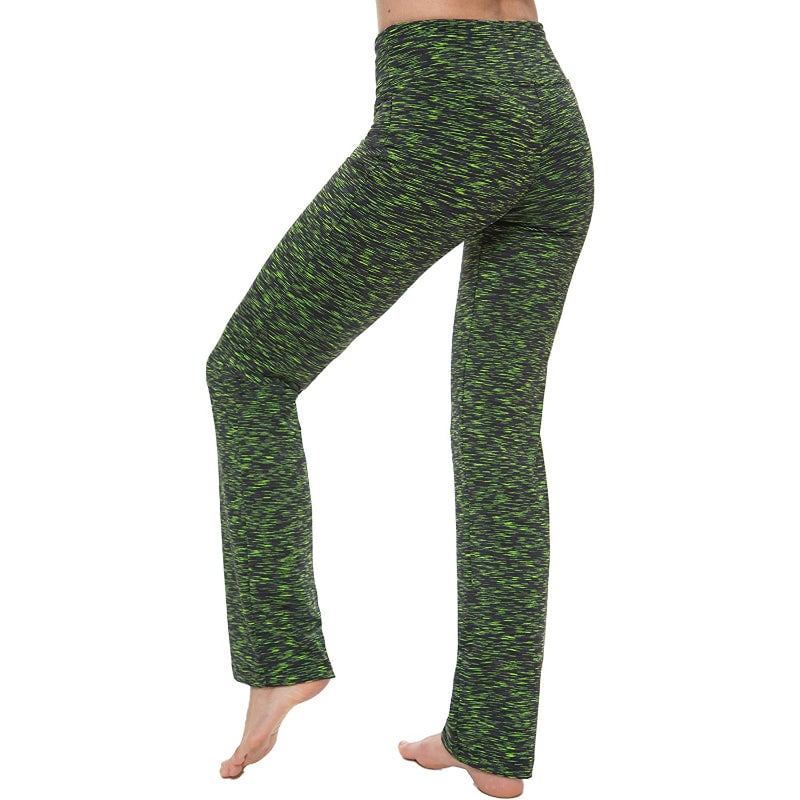 Women's Multicolor Pattern Bootcut Leg Yoga Pants High Waist Leggings