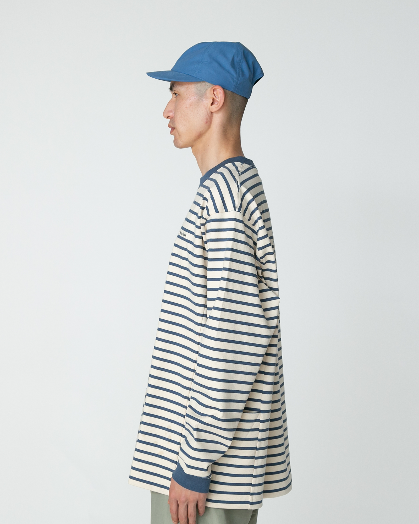 Heavy Cotton Border Long Sleeve T-Shirt