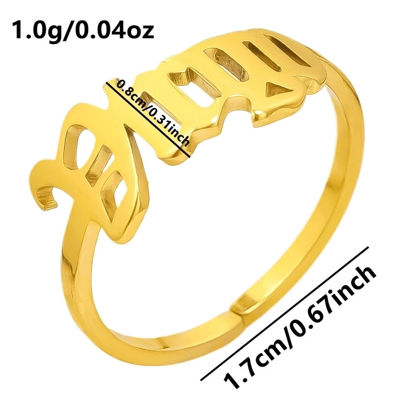 Minimalist Constellation 304 Stainless Steel 18K Gold Plated Polishing Rings