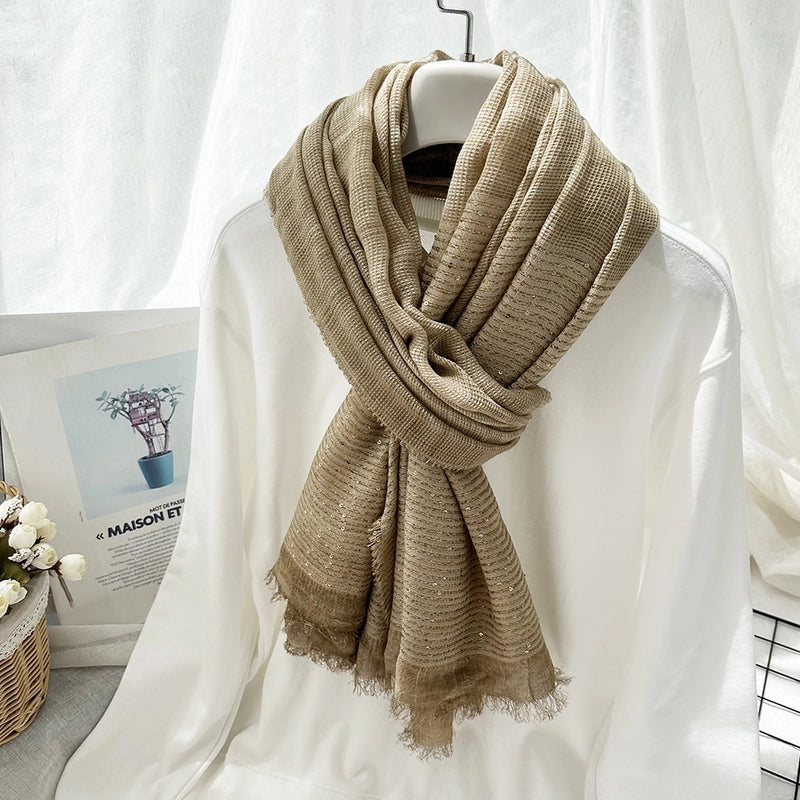 Unisex Retro Sweet Solid Color Artificial Cotton Scarf