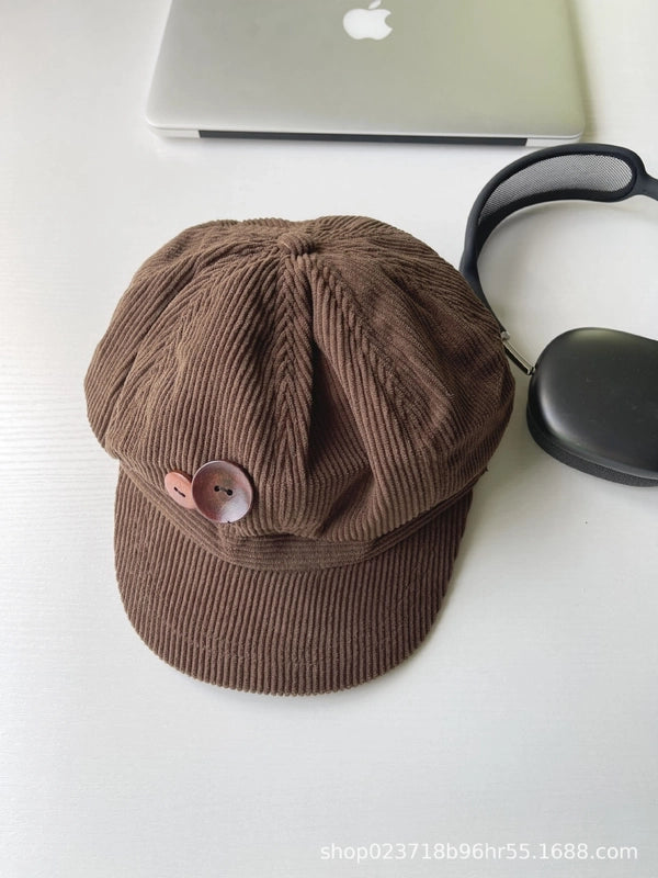 Love Beret Love 2025 Women Autumn And Winter New Woolen Hat Big Head Circumference Face Small