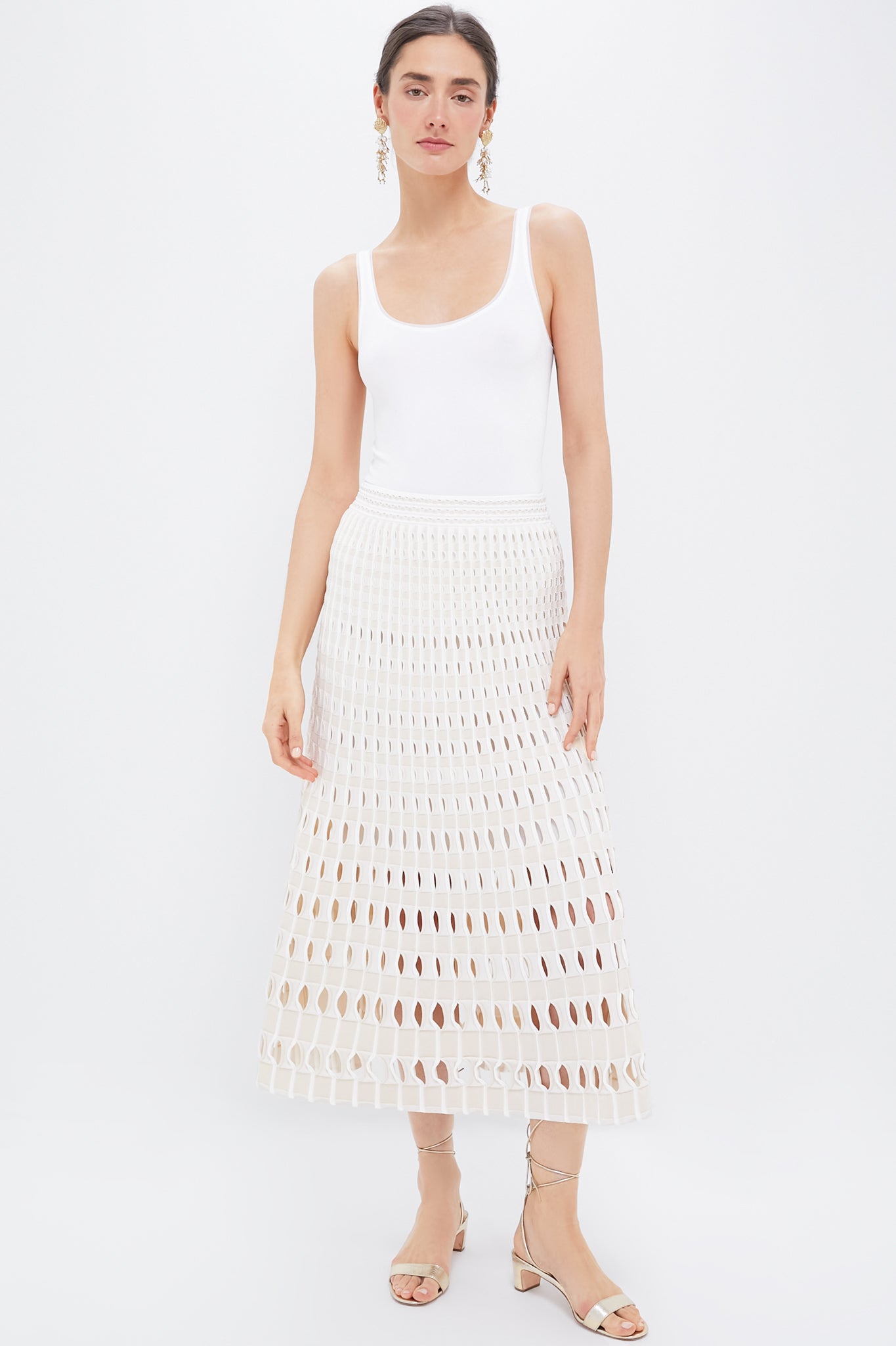Multi Sand Larken Midi Skirt