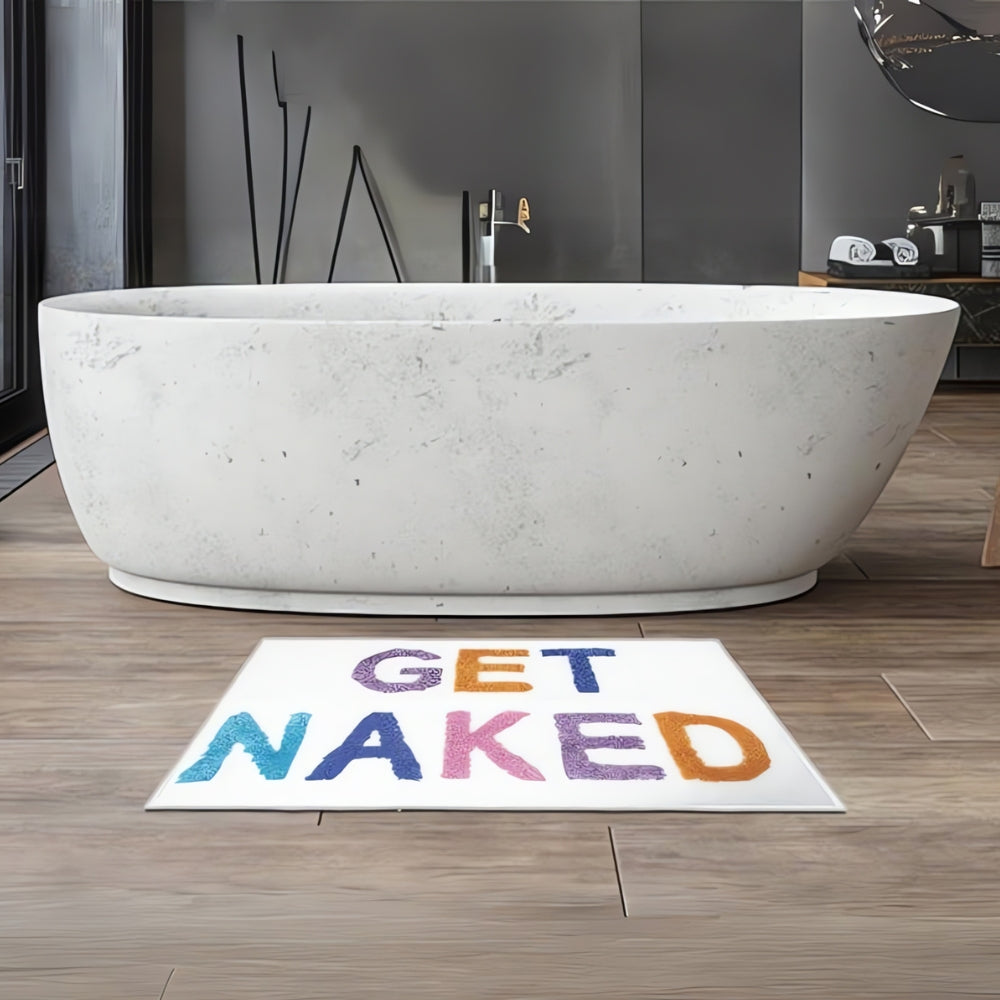 Get Naked Funny Bathroom Mat