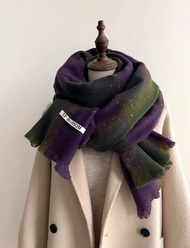Women's Modern Style Classic Style Lattice Imitation Cashmere Acrylic Scarf