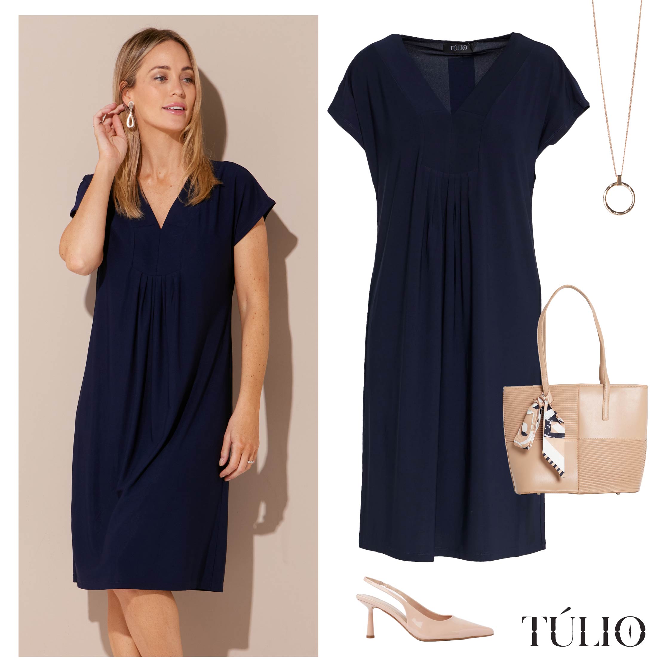 Petite Must Have Dress - Navy