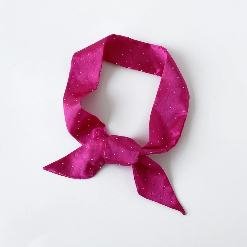 Women's Basic Solid Color Satin Silk Scarf