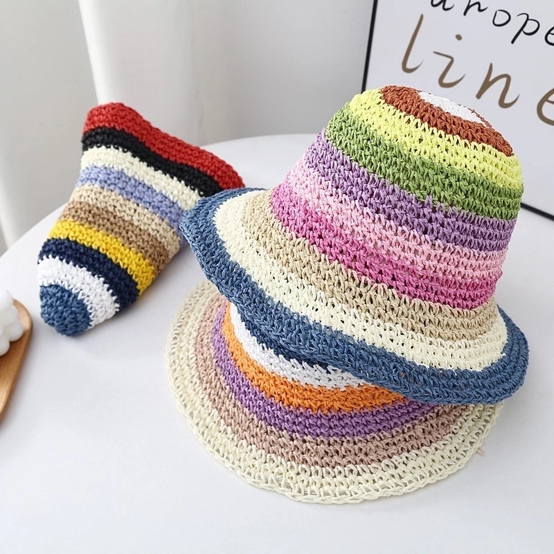 Women's Pastoral Multicolor Wide Eaves Bucket Hat
