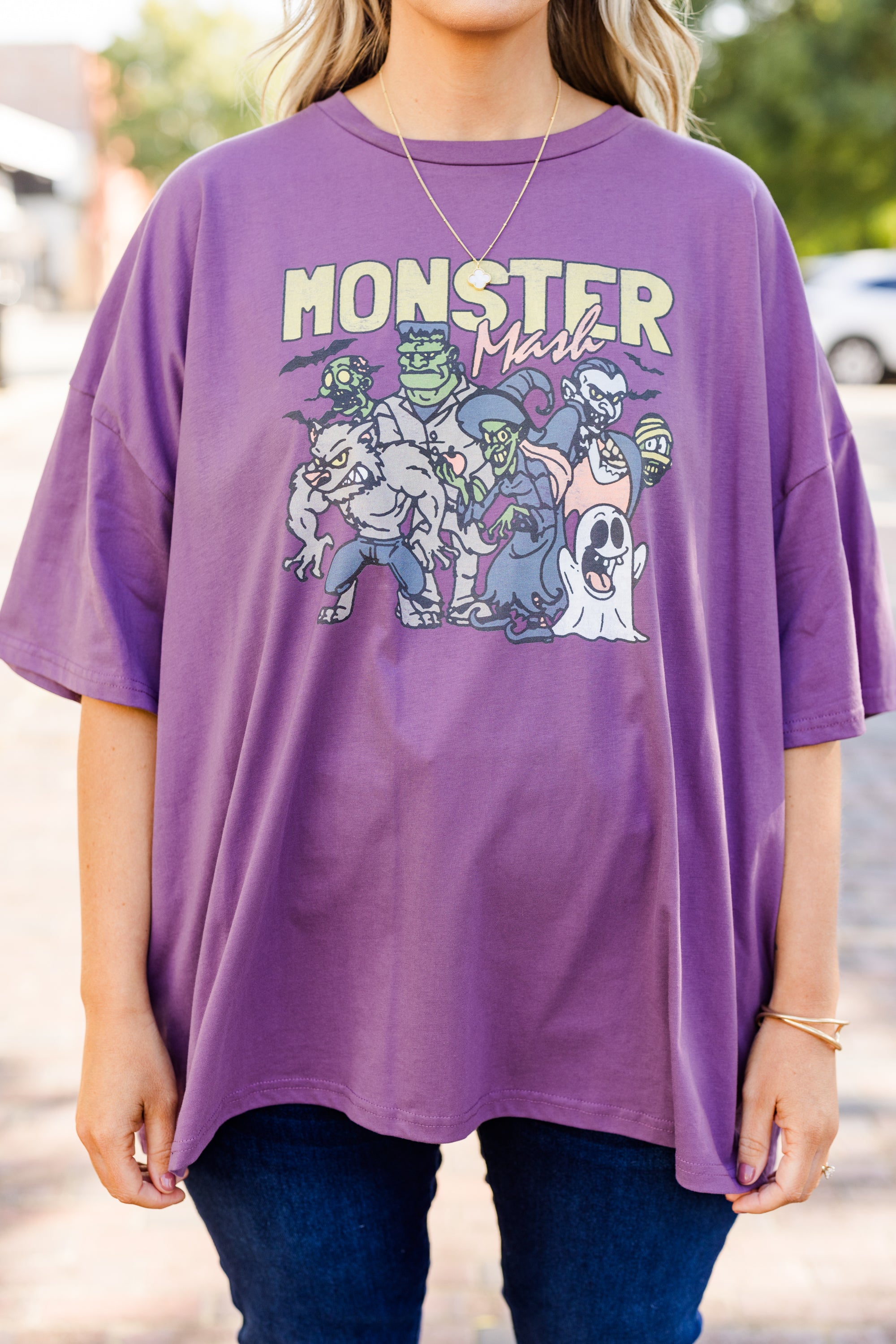 Ghoul Gang Boyfriend Tee. Lilac Gray