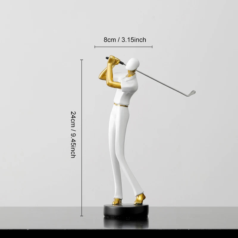Abstract Golfer Sculptures
