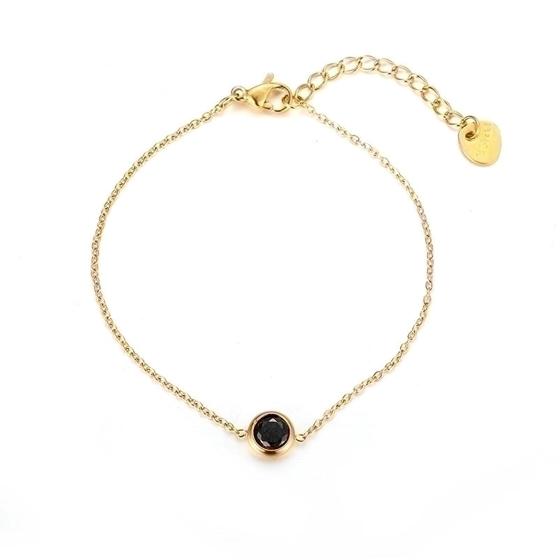 Elegant Minimalist Round 304 Stainless Steel Artificial Rhinestones Bracelets In Bulk