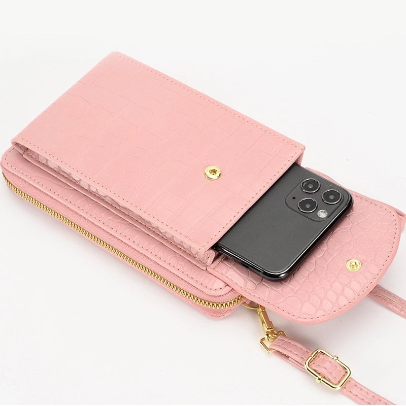 Women's All Seasons Pu Leather Solid Color Classic Style Square Flip Cover Phone Wallets