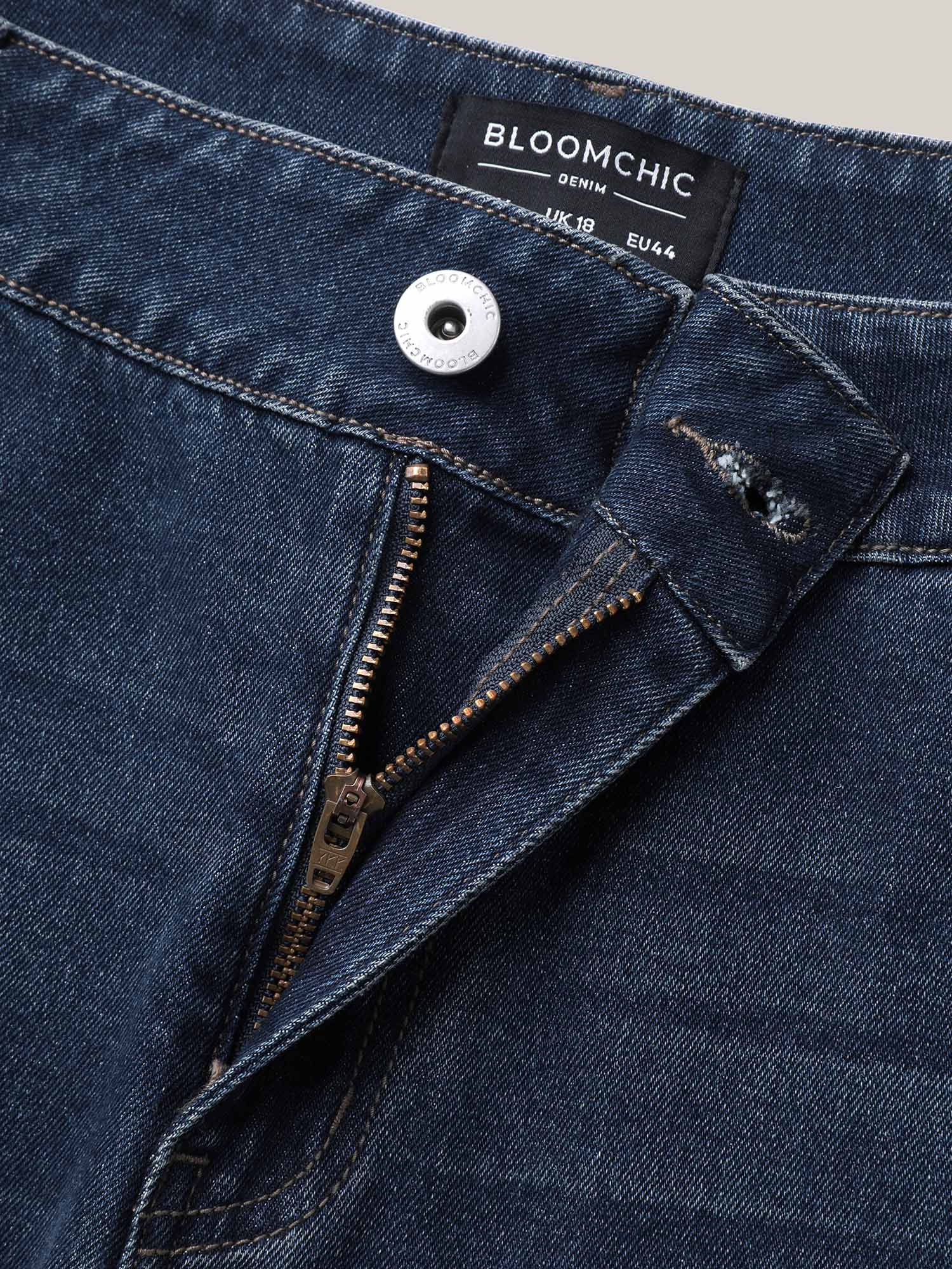 High Waist Sculpting Side Zipper Jeans