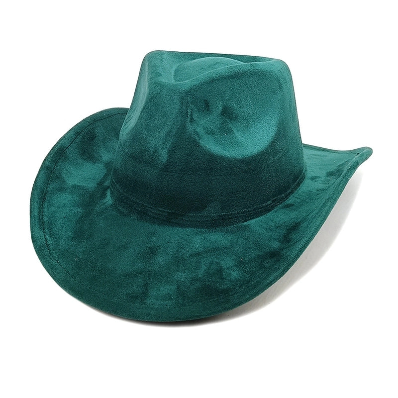 Women's Classic Style Solid Color Flat Eaves Fedora Hat
