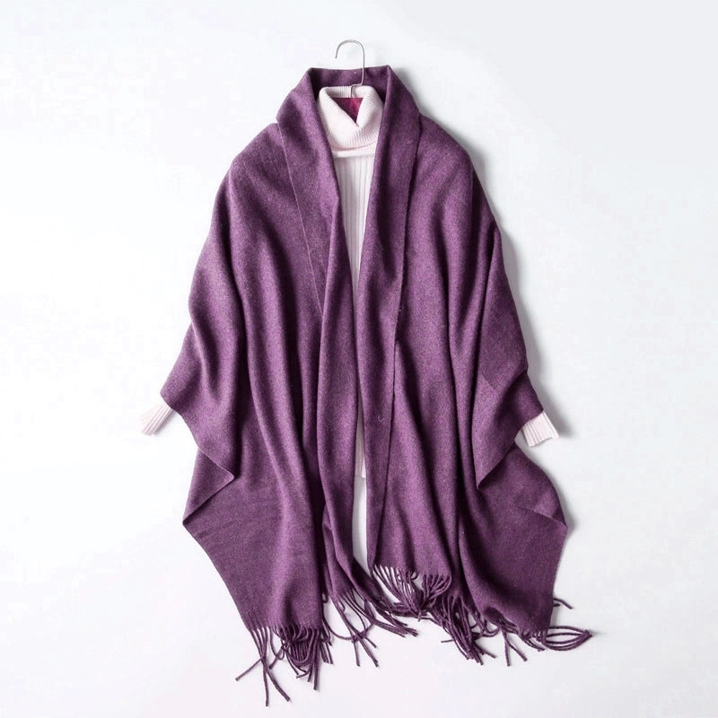Women's Fashion Solid Color Artificial Wool Polyester Winter Scarves