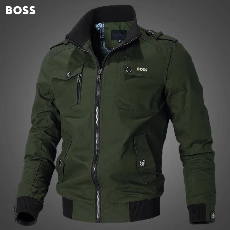 BOSS SOLID COLOR MENS CASUAL HOODIES COAT SWEATERSHIRT