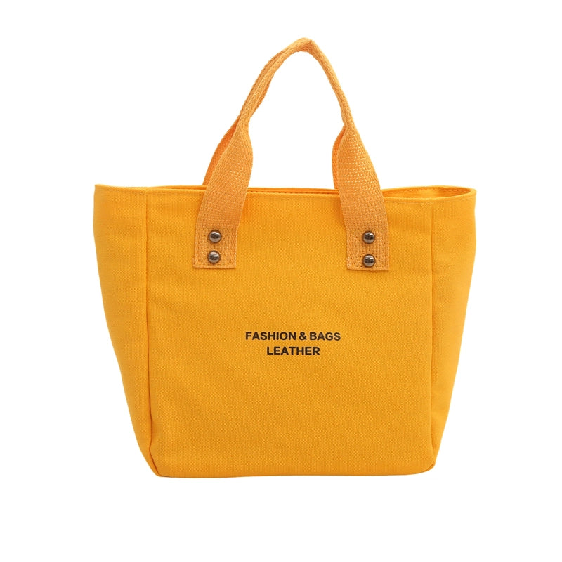 Women's Medium Canvas Letter Solid Color Basic Classic Style Zipper Handbag
