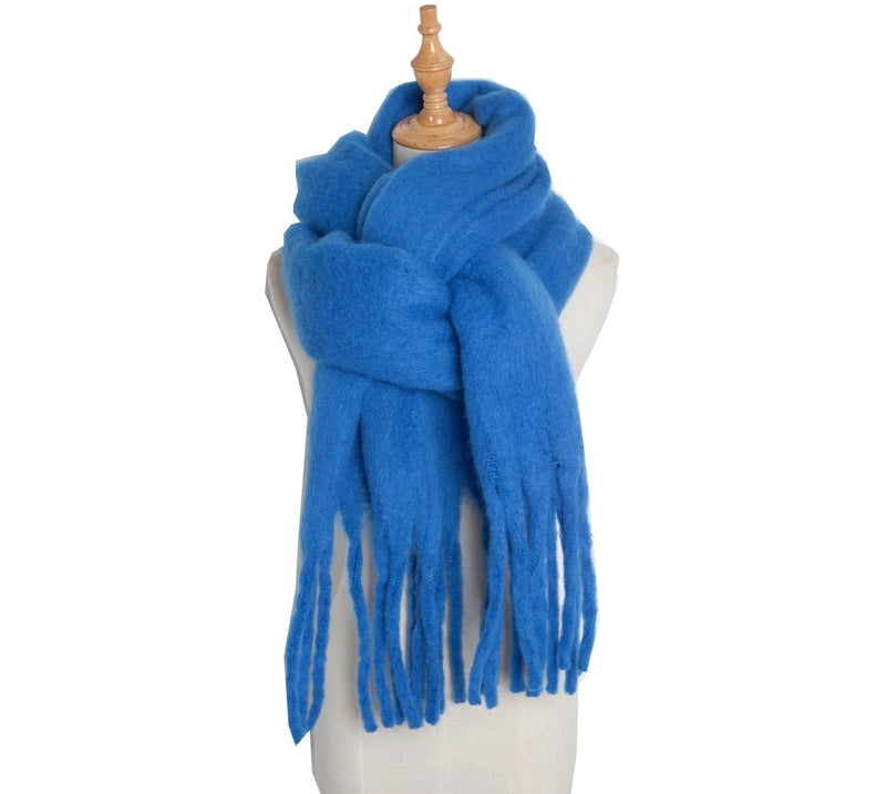 Women's Minimalist Solid Color Polyester Scarf