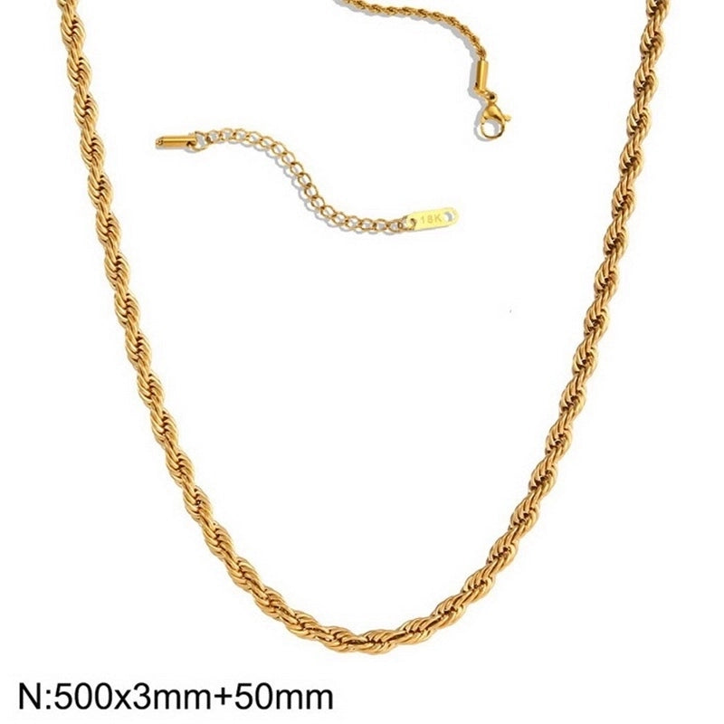 Vintage Style Geometric Solid Color Stainless Steel Titanium Steel Plating Necklace