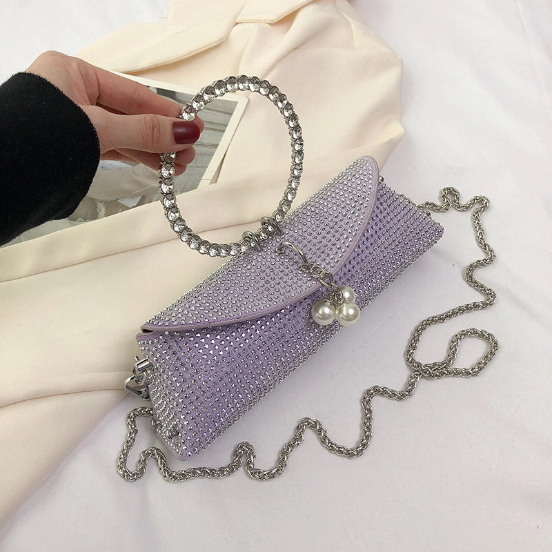 Grey Green Rose Red Pu Leather Solid Color Cylindrical Evening Bags