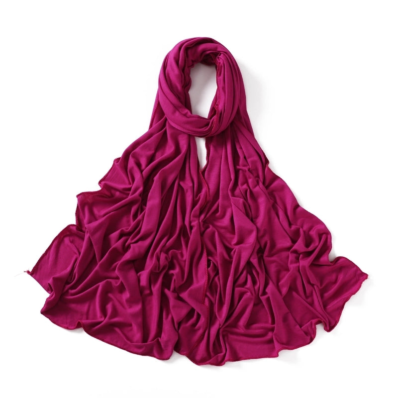 56 Color Optional Jersey Solid Color Mercerized Cotton Scarf Modal Long Scarf Jersey Cover Head Turban