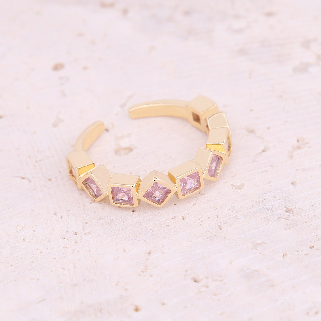 Women Little Daisy Moon Heart Copper Electroplating Rings
