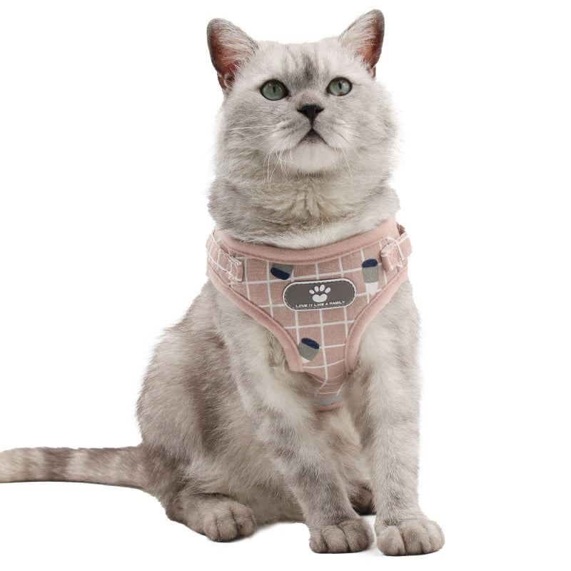 Fashion Plaid Cat Harnesses