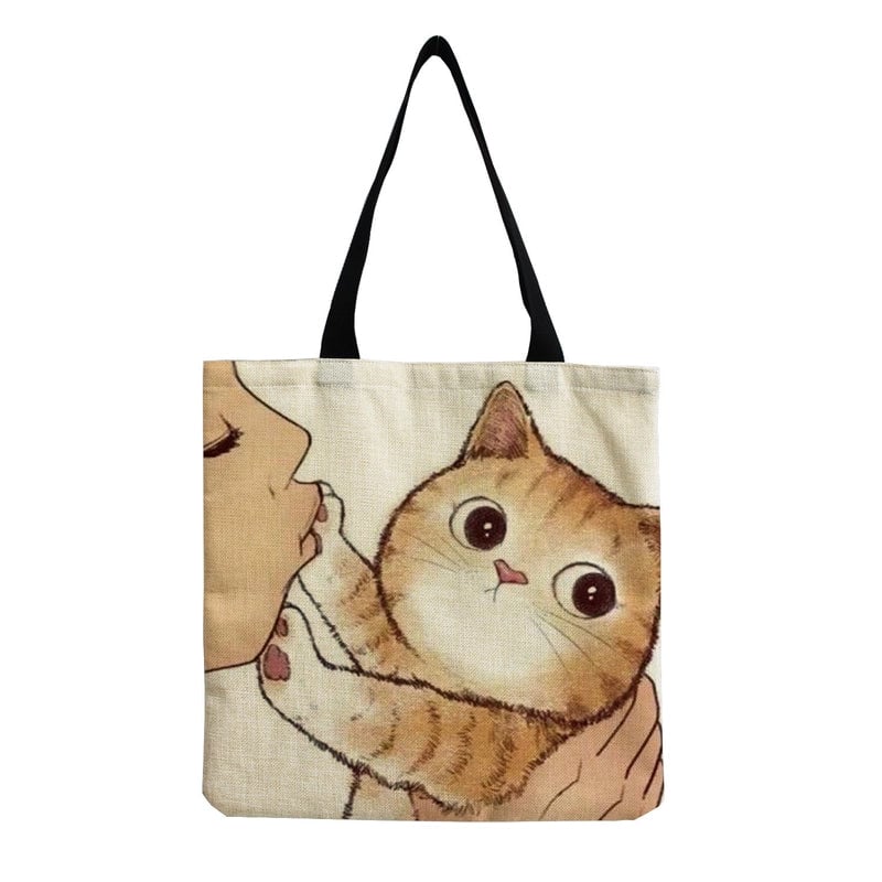 Women's Linen Animal Cute Square Open Shoulder Bag