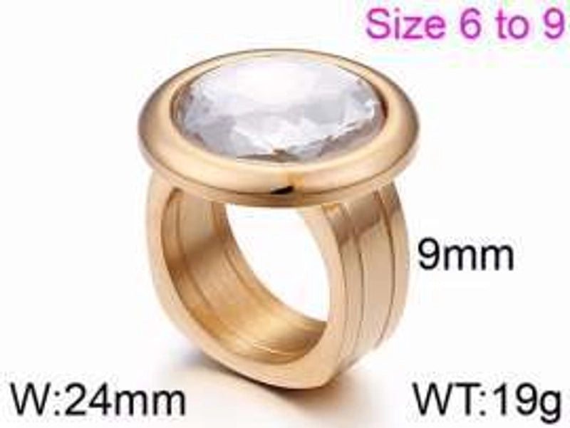 Titanium Steel 18K Gold Plated Fashion Plating Geometric No Inlaid