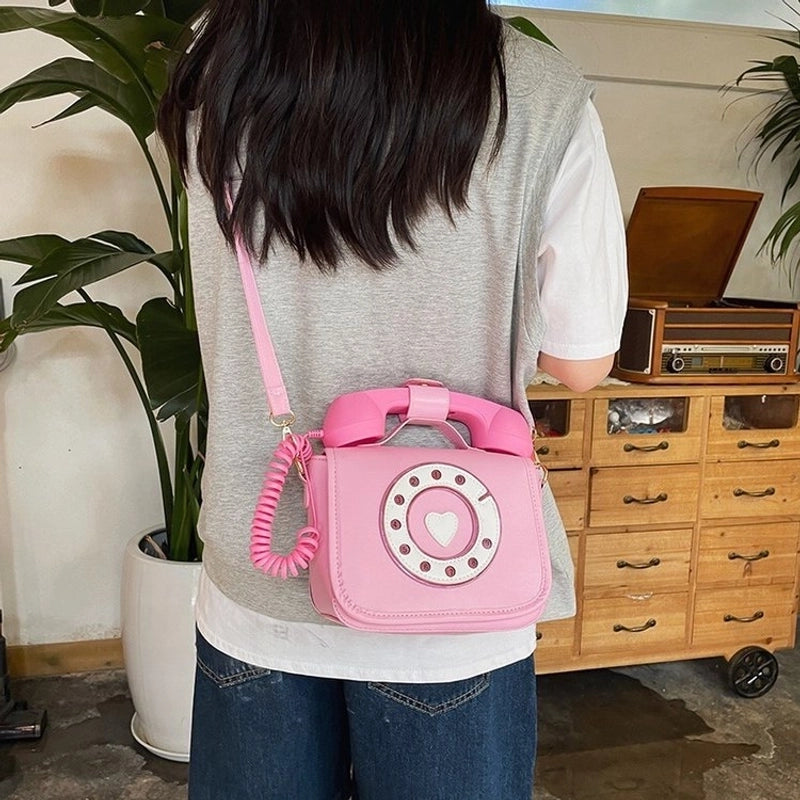 Fashion Creative Gradient Color Telephone Messenger Bag