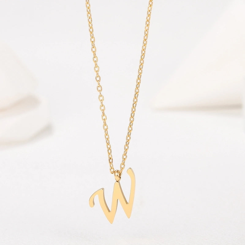 Minimalist Letter 201 Stainless Steel 18K Gold Plated Plating