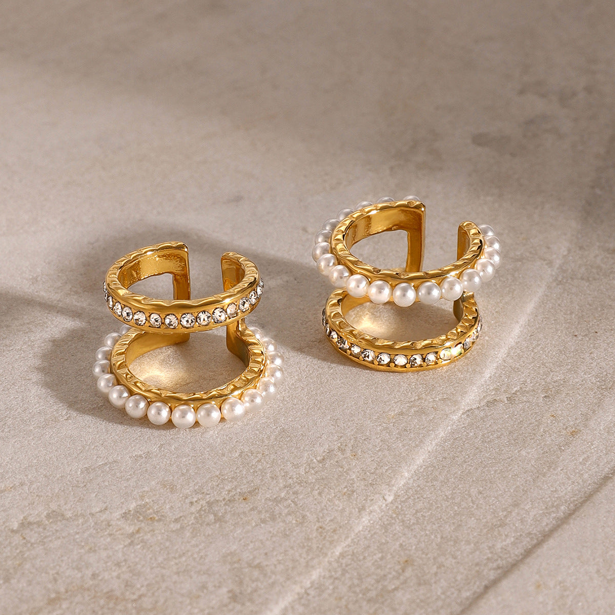 Stainless Steel Pearl Earrings Without Piercing Ear Bone Clip Titanium Steel Earrings Earrings