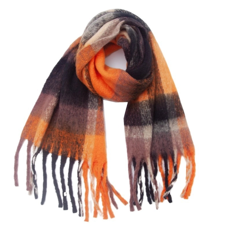 Unisex Casual Minimalist Lattice Polyester Scarf