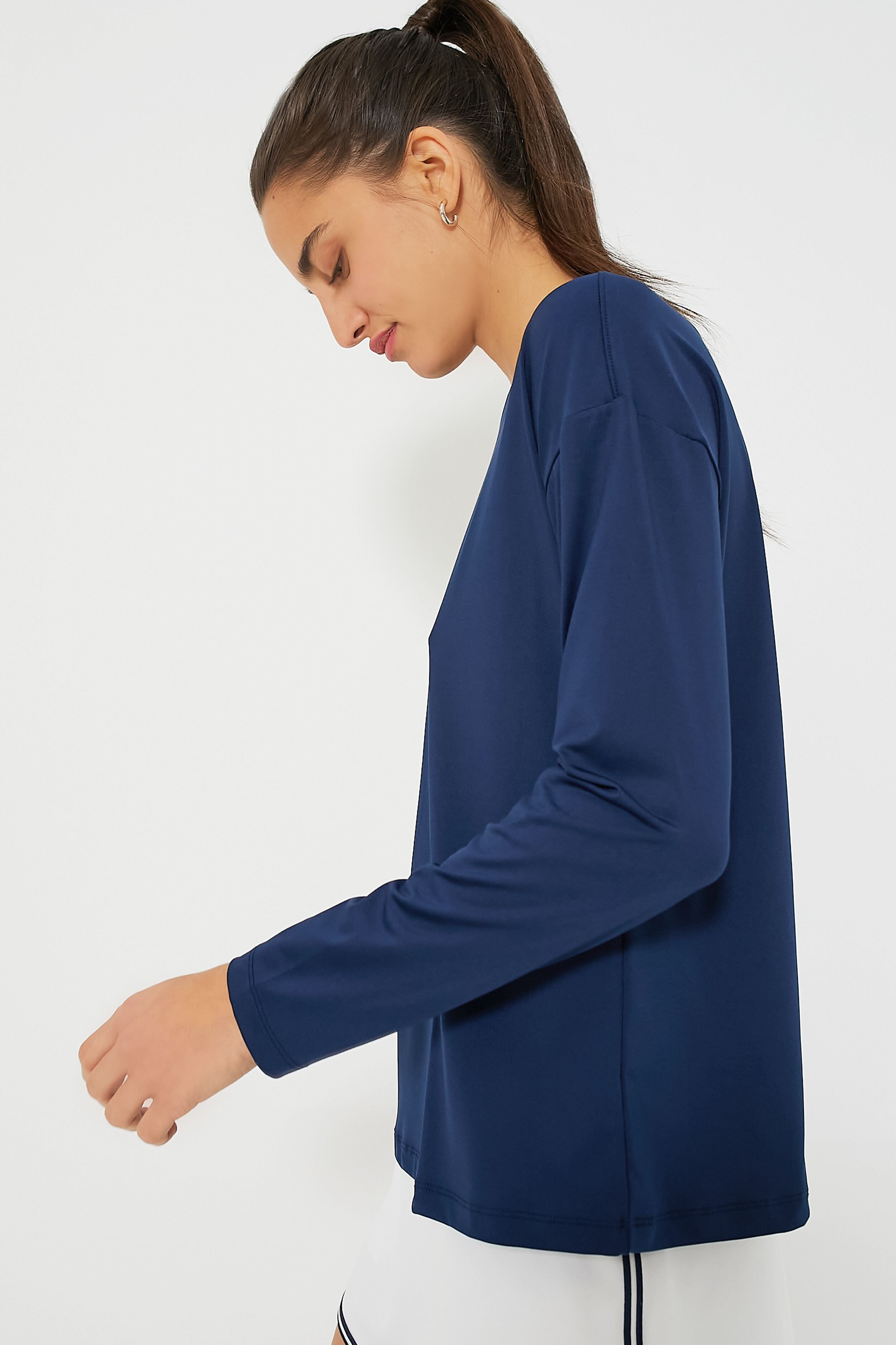 Navy Long Sleeve Ryan Boyfriend Tee