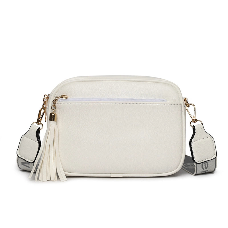 Women's Small Pu Leather Solid Color Vintage Style Streetwear Square Zipper Crossbody Bag