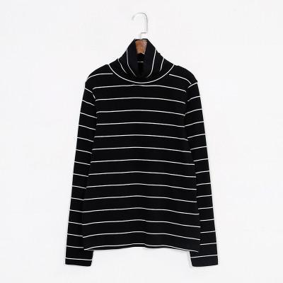 Vintage Styled Striped Turtleneck Shirt