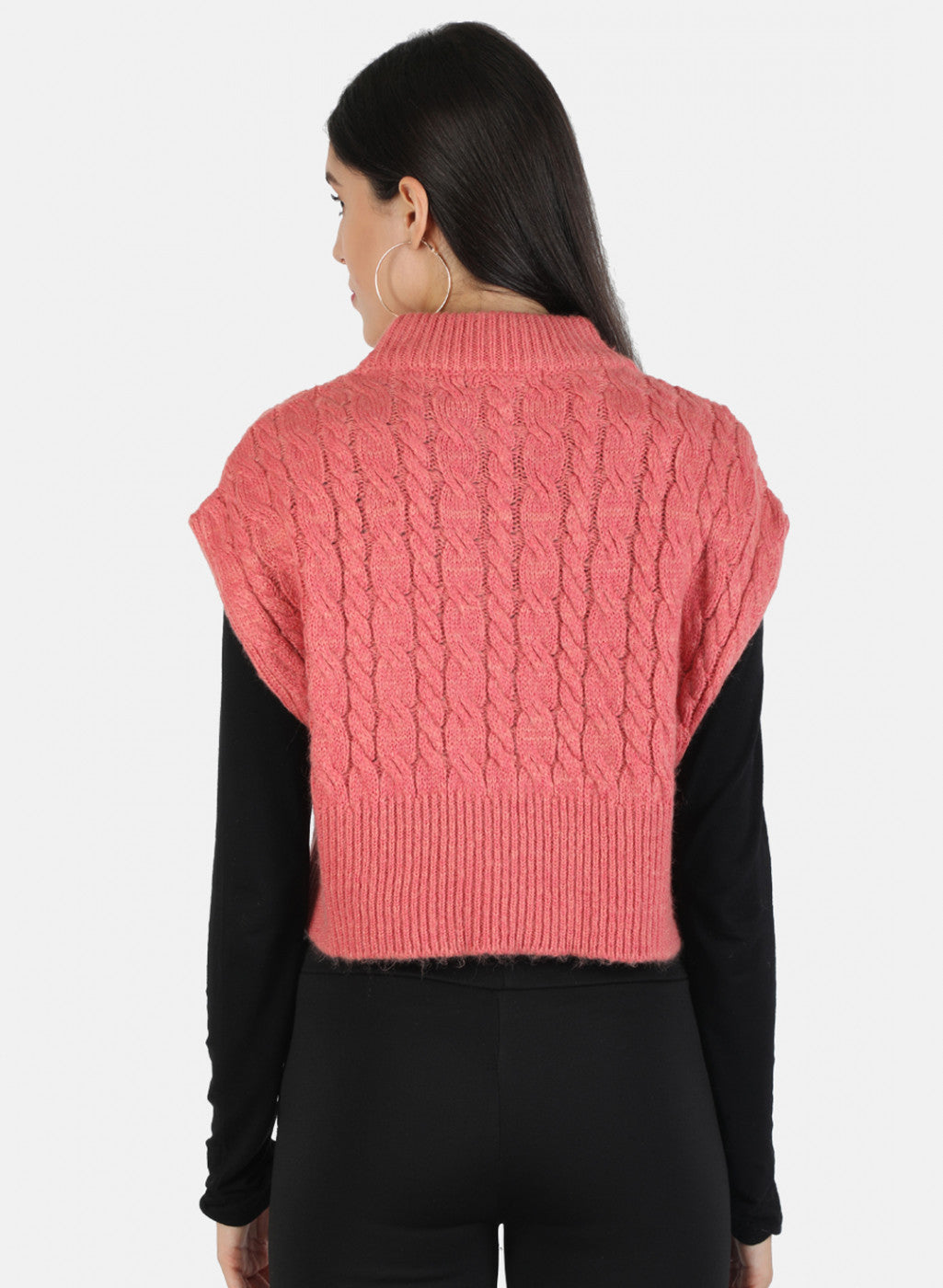 Women Pink Self Top