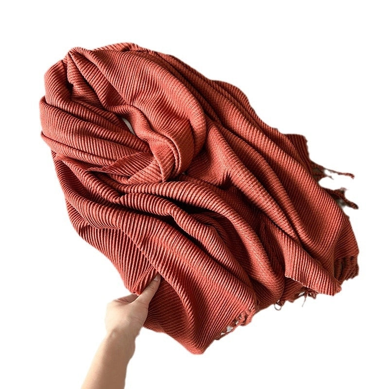 Women's Basic Solid Color Polyester Scarf