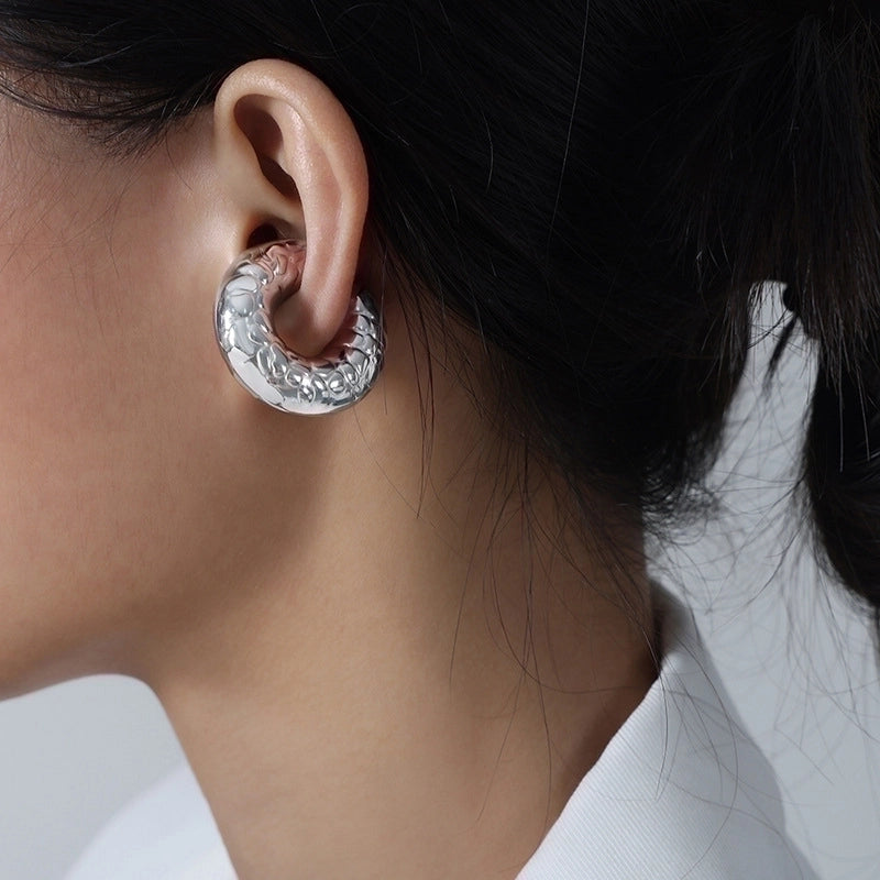 1 Pair Minimalist Classic Style C Shape U Shape Plating Titanium Steel Titanium Steel 18K Gold Plated Ear Cuffs