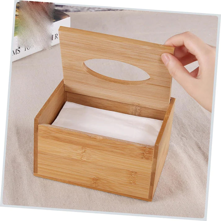 Bamboo Wooden Tissue Box