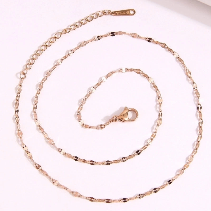 Minimalist Solid Color Stainless Steel Necklace