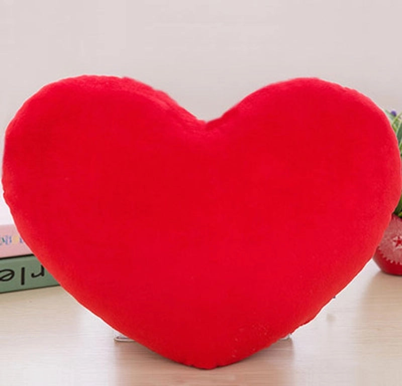 Cute Heart Shape Solid Color Pp Cotton Throw Pillow