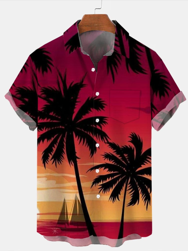 Hawaii Vacation Short Sleeve Pocket Shirt