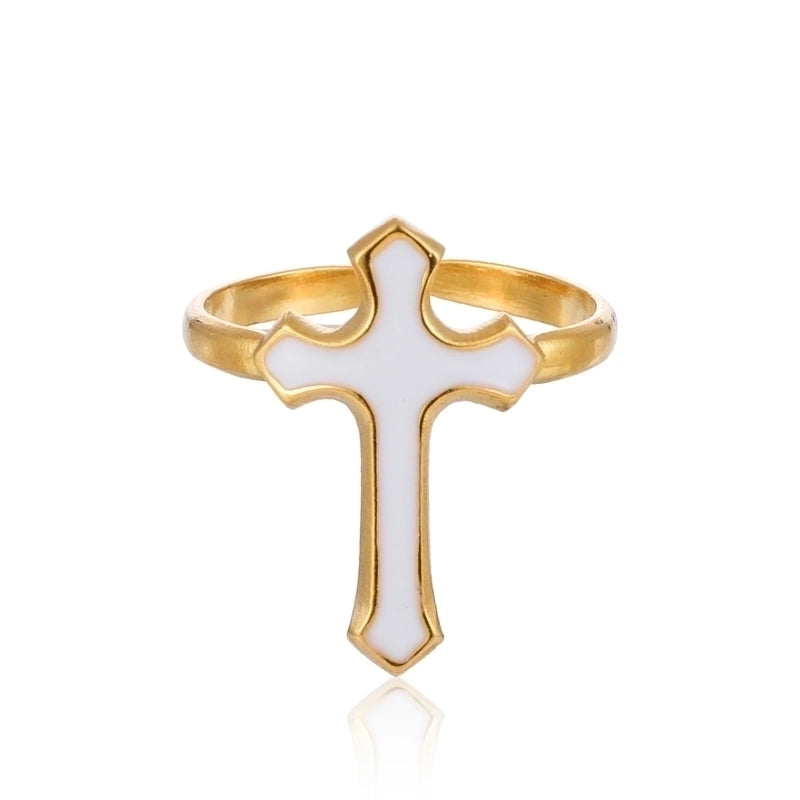 Elegant Minimalist Geometric 304 Stainless Steel Enamel Stainless Steel Rings