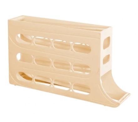 4-Layer Rolling Egg Rack Capacity Egg Storage Box For Fridge Space-Saving 30 Egg Organizer